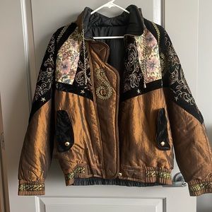 Vintage Brown Bomber Jacket